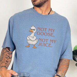 Comfort Colors Funny Goose Shirt, Not My Goose, Not My Juice Graphic Tee, Sarcastic Quote Shirt, Not My Problem Graphic Tee, Goose Humor Tee image 7