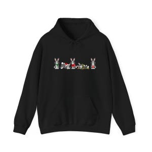 Christmas Bunny Shirt, Christmas Bunny Gift, Holiday Rabbit Tee, Winter Animal Shirt, Christmas Pet Shirt, Comfort Colors Tee image 11