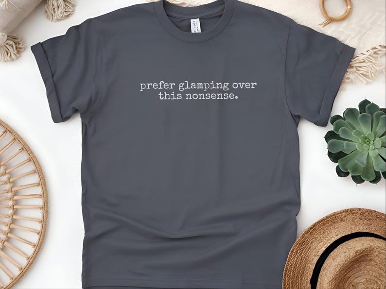 Funny Glamping Homebody Crewneck, Prefer Glamping Over This Nonsense, Anti Social Club Sarcastic Introvert Tee Shirt, Glamping Squad image 8