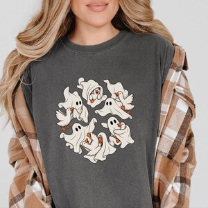 ゴーストグースシャツ、おもしろグースTシャツ、おもしろゴーストハロウィンTシャツ、不気味な季節のギフト、農場動物好きのためのトップス 画像 4