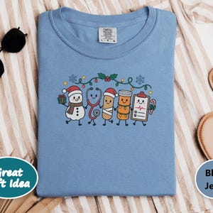 Christmas Nurse Shirt, Christmas Healthcare Shirt, ICU Nurse Christmas Shirt, Christmas CNA Shirt, Snowman Nurse Christmas Squad image 6