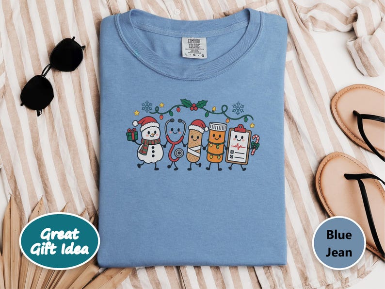 Christmas Nurse Shirt, Christmas Healthcare Shirt, ICU Nurse Christmas Shirt, Christmas CNA Shirt, Snowman Nurse Christmas Squad image 6