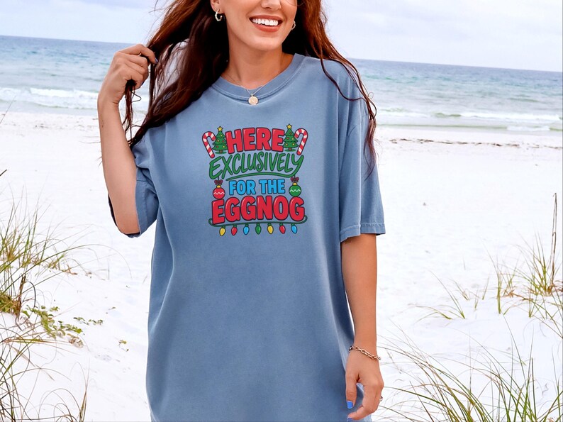 Christmas Eggnog Shirt, Funny Holiday Drinking Tee, Eggnog Lover Gift, Christmas Party Outfit, Holiday Alcohol Shirt image 10