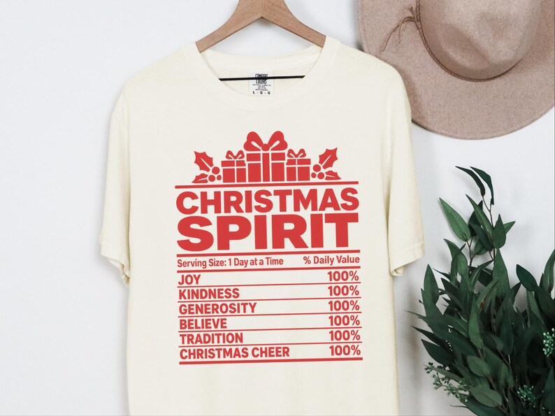 Weihnachtsshirt für die ganze Familie, Gruppen-Weihnachtsshirt, Nährwertangaben zum Thema Weihnachten, passendes Weihnachtsshirt, lustiges Weihnachtsgeschenk Bild 5