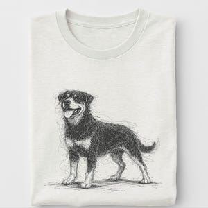 Koszulka z nadrukiem rottweilera, koszulka z grafiką dla miłośników rottweilerów | Prezent dla opiekuna psa, odzież dla właścicieli zwierząt zdjęcie 3