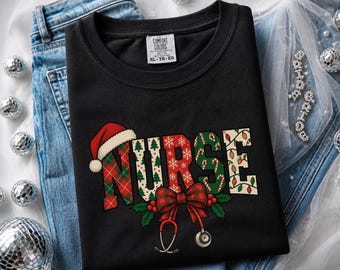 Christmas Nurse Shirt, Festive Nurse Gift, Holiday Nurse Sweatshirt, Xmas Nurse Tee, Registered Nurse Holiday Top, Nurse Christmas Shirt