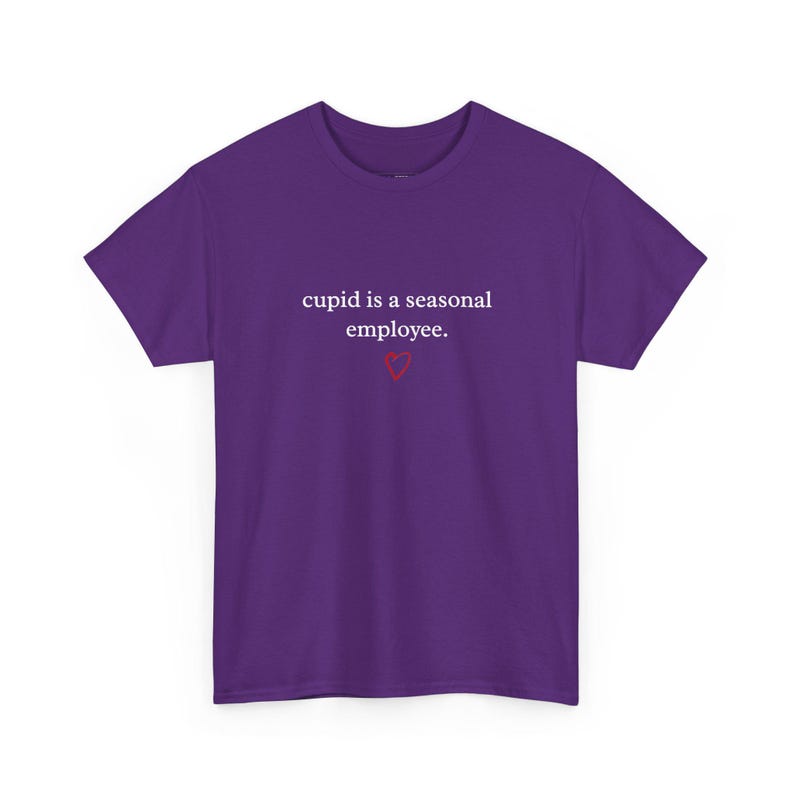 Not Today Cupid Funny Anti Valentine Shirt, Cupid Is A Seasonal Employee Tee, Sarcastic Single Life Humor, Adult Valentines Day Gift image 4