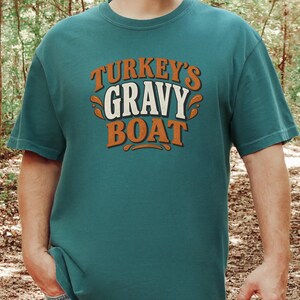 Camiseta para la cena familiar de Acción de Gracias, camiseta con salsera de pavo, regalo para amantes de la comida, ropa divertida para el Día de Acción de Gracias, camiseta retro para el festín navideño. imagen 9