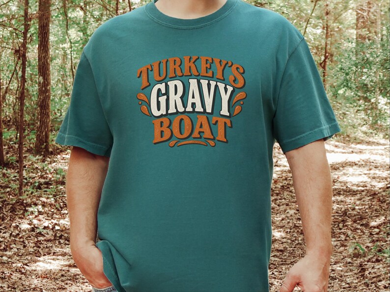 Camiseta para la cena familiar de Acción de Gracias, camiseta con salsera de pavo, regalo para amantes de la comida, ropa divertida para el Día de Acción de Gracias, camiseta retro para el festín navideño. imagen 9