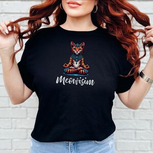Purr Meowisim Funny Cat T-Shirt, Orange Kitty Cat Lover Tee, Ginger Tabby Humor Graphic, Cute Feline Apparel and Cat Mom Gift Idea for image 4