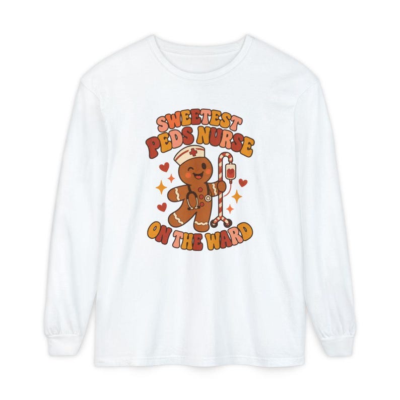 Christmas Pediatrics Nurse Shirt, Festive Nurse Gift, Sweetest Peds Nurse On The Ward, Holiday Medical Crewneck, Pediatric RN Sweater image 14