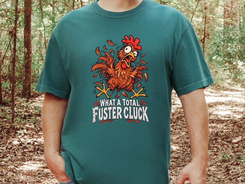 Camiseta divertida de gallinas, regalo para criadores de gallinas, camiseta sarcástica de granja, ¡Qué cacareo tan total!, camiseta divertida de aves de corral, regalo para la loca de las gallinas imagen 4