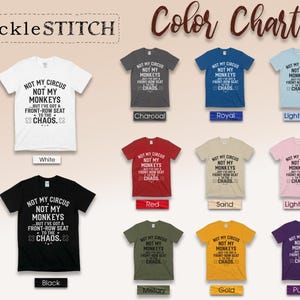 Camiseta sarcástica y divertida / Camiseta "No es mi circo, no son mis monos", cita de Front Row Chaos imagen 10