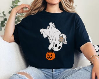 Ghost Coffee Shirt, Boo Ghost Shirt, Halloween Coffee Tee, Cute Ghost Shirt, Spooky Season Shirt, Fall Coffee Shirt, Coffee Lover Gift