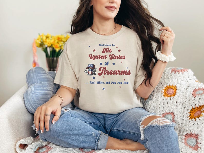 United States of Firearms 2nd Amendment Shirt | Patriotic Gun Rights Tee, Freedom and Liberty Gift for Him, Dad, Veteran, Second Amendment immagine 4