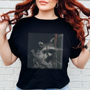 420 T Shirt, Raccoon Hitting A Bong, Funny Stoner Graphic Tee, Marijuana Humor Shirt, Trash Panda Weed Lover, Adult Smoker Apparel image 11