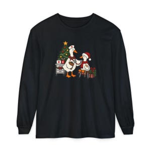 Pediatric Nurse Shirt, Christmas Nurse Gift, Nurse Goose Shirt, Pediatric Nurse Tee, Christmas Goose Shirt, Holiday Healthcare Shirt image 13