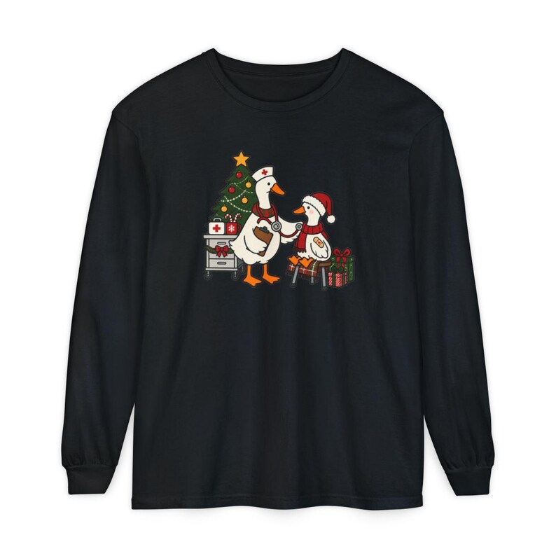 Pediatric Nurse Shirt, Christmas Nurse Gift, Nurse Goose Shirt, Pediatric Nurse Tee, Christmas Goose Shirt, Holiday Healthcare Shirt image 13