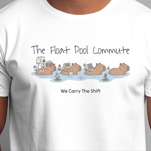 T-shirt voor verpleegkundigen in het drijfbad, grappig T-shirt voor verpleegkundigen met drijfbadthema, Capybara Comfort Colors, cadeau voor medisch personeel in de nachtdienst, Capybara-shirt afbeelding 11