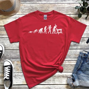 Builder Humor Evolution Of A Carpenter Tee, Funny Woodworker Shirt, Handyman Tradesman, Craftsman Blue Collar Apparel, Wood Working Gifts image 2