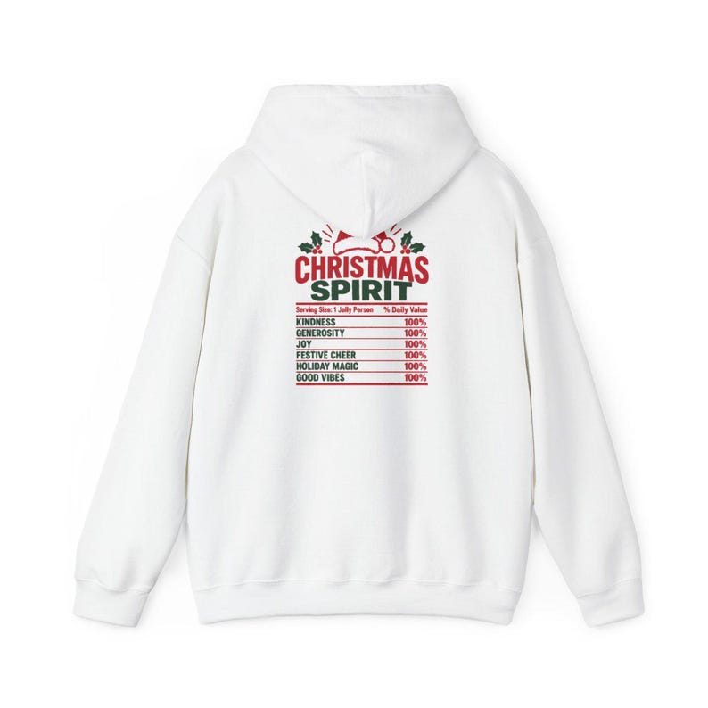Christmas Spirit Nutrition Label Shirt, Family Christmas Tee, Matching Holiday Party Shirt, Funny Christmas Gift, Holiday Spirit Top image 14