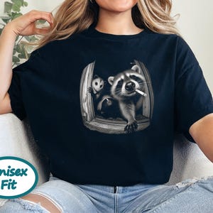Trash Panda Tee, Raccoon Opossum Skunk Shirt, Feral Animal Top, Possum Lover Gift, Funny Meme Shirt image 8