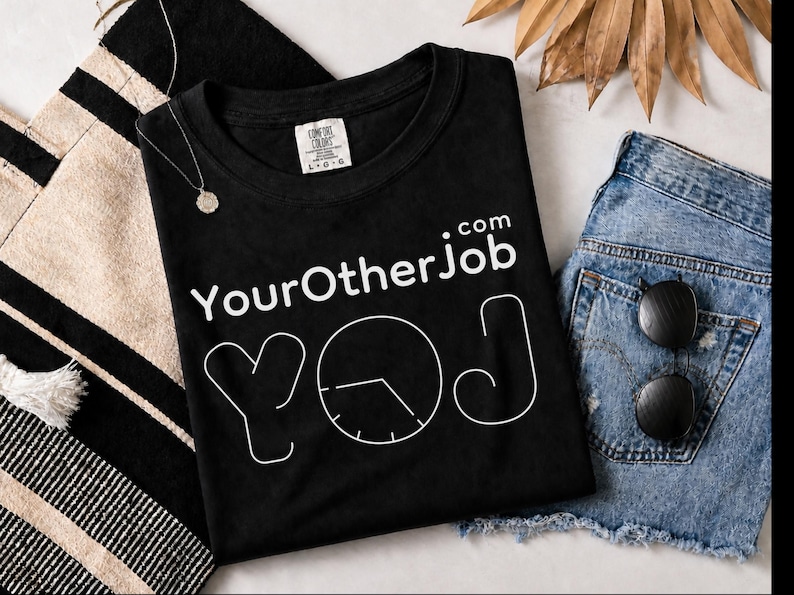Comfort Colors Entrepreneur Graphic Designer Shirt, YourOtherJob.com Side Hustle Tshirt, Microbusiness Solopreneur Freelancer Content image 10