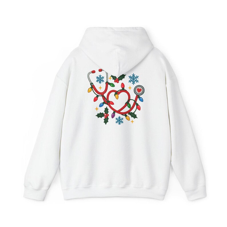 Nurse Christmas Sweatshirt, Holiday Nurse Shirt, Festive Medical Worker Crewneck, Christmas Lights Nurse image 12