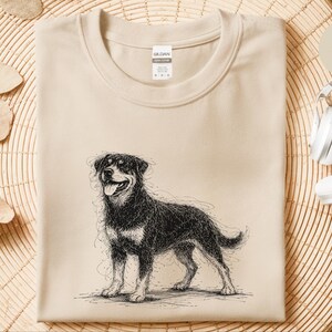 Koszulka z nadrukiem rottweilera, koszulka z grafiką dla miłośników rottweilerów | Prezent dla opiekuna psa, odzież dla właścicieli zwierząt zdjęcie 2