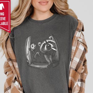 Trash Panda Tee, Raccoon Opossum Skunk Shirt, Feral Animal Top, Possum Lover Gift, Funny Meme Shirt image 9