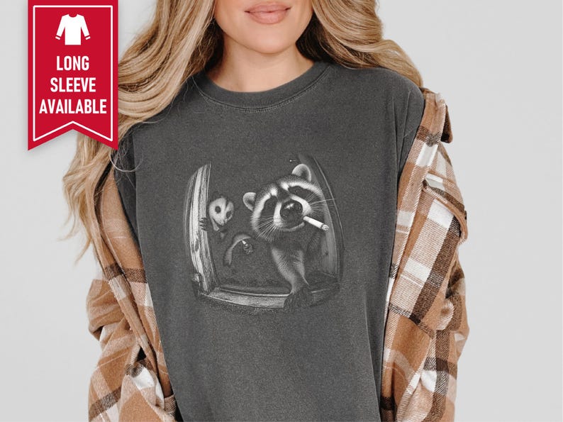 Trash Panda Tee, Raccoon Opossum Skunk Shirt, Feral Animal Top, Possum Lover Gift, Funny Meme Shirt image 9