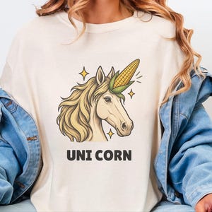 Funny Horse Shirt, Funny Unicorn Shirt, Horse Lover Gift, Funny Farm Shirt, Uni Corn Shirt, Cowgirl Gift image 9