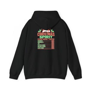 Christmas Spirit Nutrition Label Shirt, Family Christmas Tee, Matching Holiday Party Shirt, Funny Christmas Gift, Holiday Spirit Top image 13