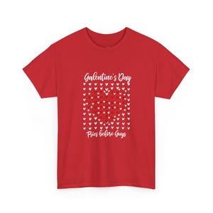Galentines Day Fries Before Guys Shirt - Funny Anti Valentine Friendship Tee - Girls Trip and Potato Lover Gift for Her, Valentine Shirts image 1