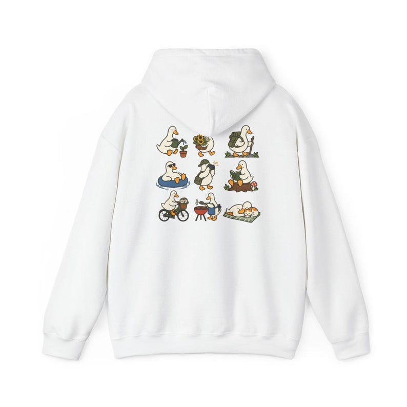 Speels eenden T-shirt, Leuk cadeau voor eendenliefhebbers, Tuinieren met eendje T-shirt, Grappig dieren T-shirt, Gezellige cottagecore kleding, Top voor natuurliefhebbers afbeelding 12