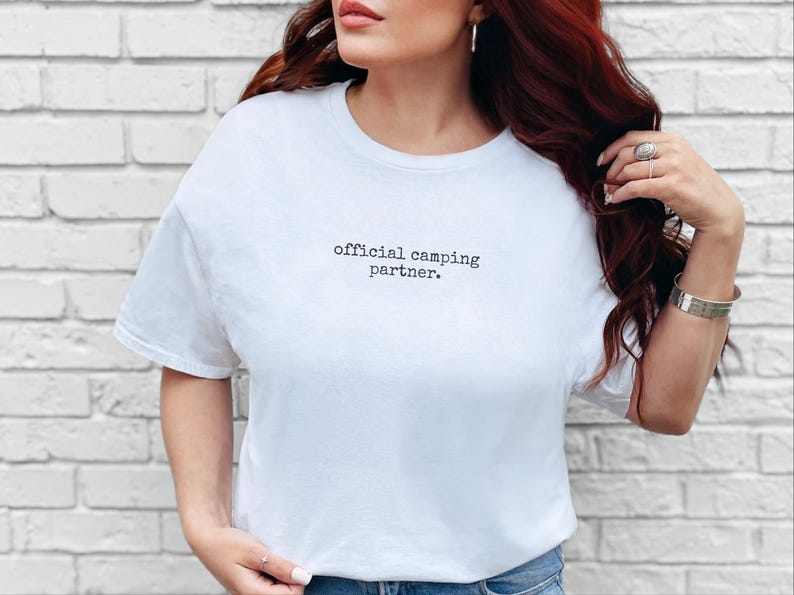 Fresh Off The Market Shirt, Official Camping Partner Tee, Outdoorsy Couple Adventure Crewneck, National Park Apparel, Fresh Off Market image 4