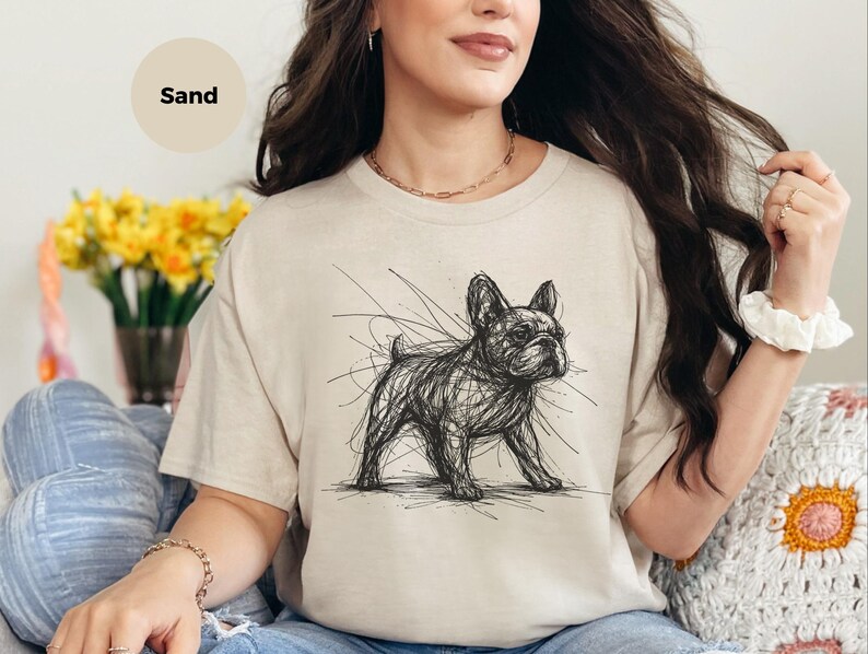 French Bulldog Shirt | French Bulldog Sketch Tee | Frenchie Lover Pet Owner Apparel image 4