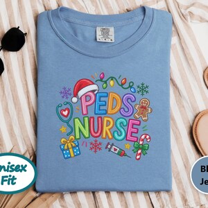 Peds Nurse Christmas Shirt, Pediatric Nurse Holiday Gift, Peds Nurse Tee, Christmas Nurse Top, Pediatric RN Shirt image 9