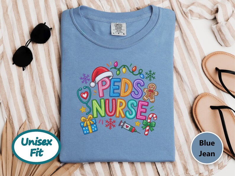 Peds Nurse Christmas Shirt, Pediatric Nurse Holiday Gift, Peds Nurse Tee, Christmas Nurse Top, Pediatric RN Shirt image 9