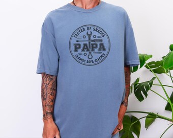 Funny Papa Shirt, Father's Day Papa Gift, Taster Of Snacks Papa Tee, Grandpa Mechanic Shirt, Gift For Grandpa