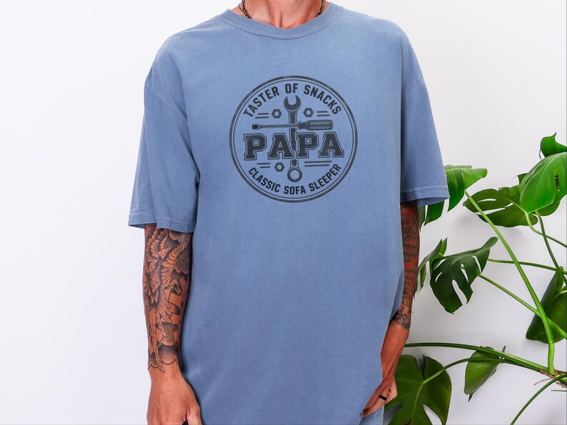 Funny Papa Shirt, Father's Day Papa Gift, Taster Of Snacks Papa Tee, Grandpa Mechanic Shirt, Gift For Grandpa image 1