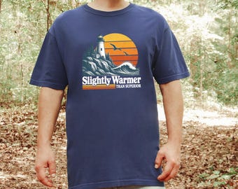 Lake Superior Shirt, Funny Lake Superior Gift, Lighthouse Tee, Retro Lake Vacation Shirt, Great Lakes Souvenir