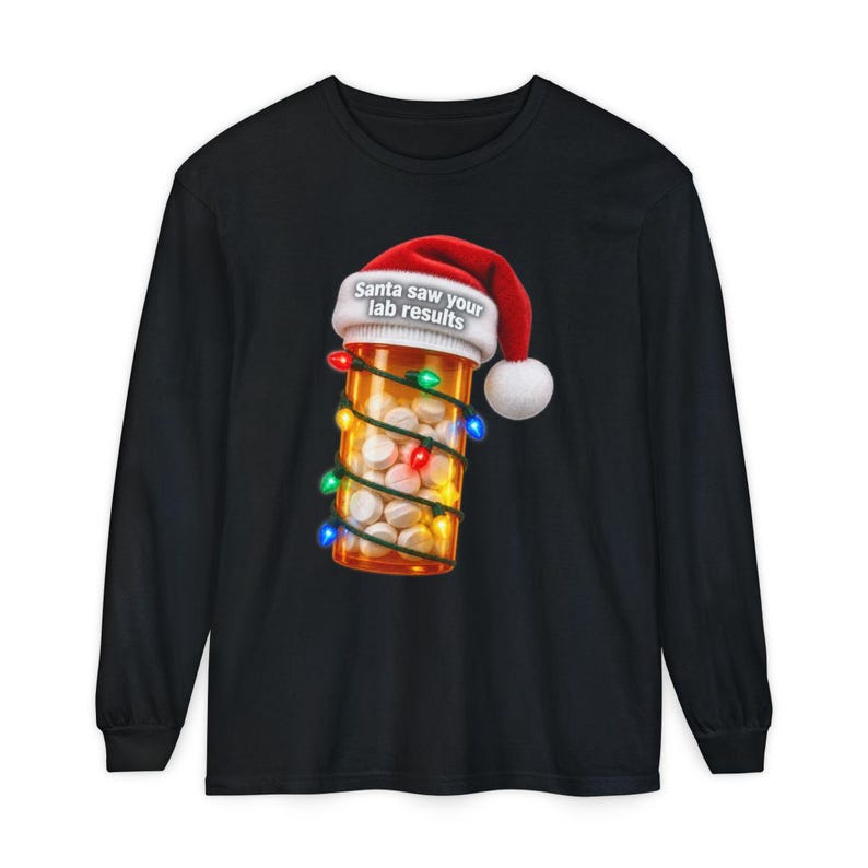 Pharmacy Technician Shirt, Funny Pharmacist Shirt, Pharmacy Tech Christmas Shirt, Santa Saw Your Lab Results image 13