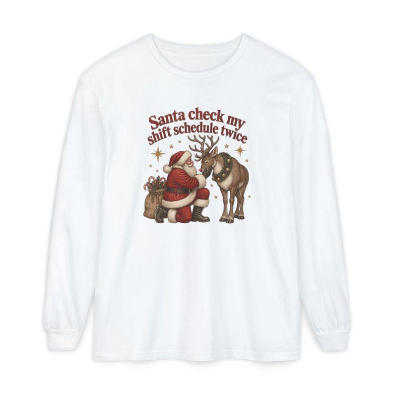 Night Shift Nurse Christmas Shirt, Vintage Santa Holiday Shirt, Night Shift Worker Gift, Christmas Nurse Tee, Retro Santa Claus Sweatshirt image 14