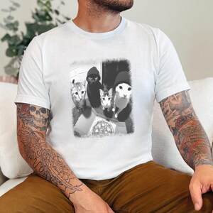 Funny Cat Shirt | Cat Doorbell Pizza Box Tee, Feline Graphic Apparel image 5