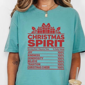 Weihnachtsshirt für die ganze Familie, Gruppen-Weihnachtsshirt, Nährwertangaben zum Thema Weihnachten, passendes Weihnachtsshirt, lustiges Weihnachtsgeschenk Bild 10