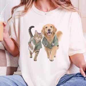 Veterinarian Shirt, Vet Tech Gift, Veterinary Clinic Tee, Golden Retriever Shirt, Tabby Cat Lover Gift, Veterinary Medicine Sweatshirt image 5