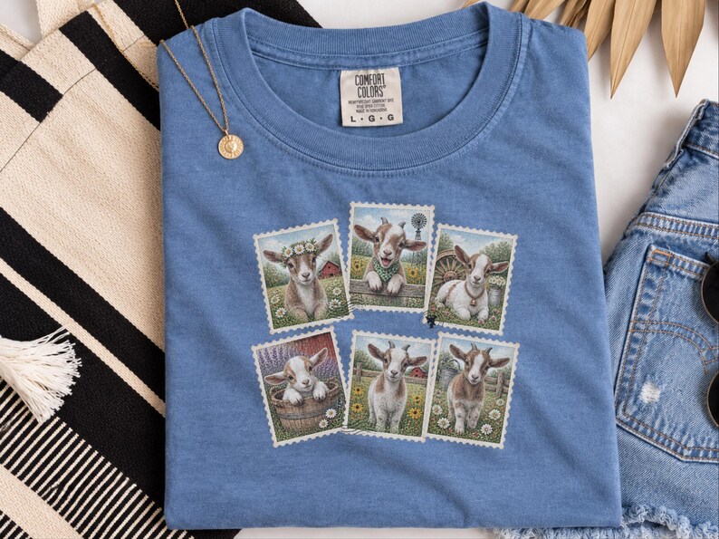 Goat Farmer Shirt, Goat Lover Gift, Goat Mom Shirt, Farm Girl Shirt, Vintage Goat Tee, Goat Farmer Gift image 4
