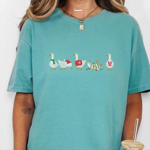 Christmas Goose Shirt, Funny Holiday Tee, Festive Goose Gift, Christmas Geese Sweatshirt, Bird Lover Present image 3