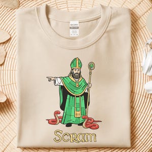 Saint Patrick Scram Shirt, Funny Saint Patrick Shirt, St Patricks Day Shirt, Irish Catholic Tee image 6